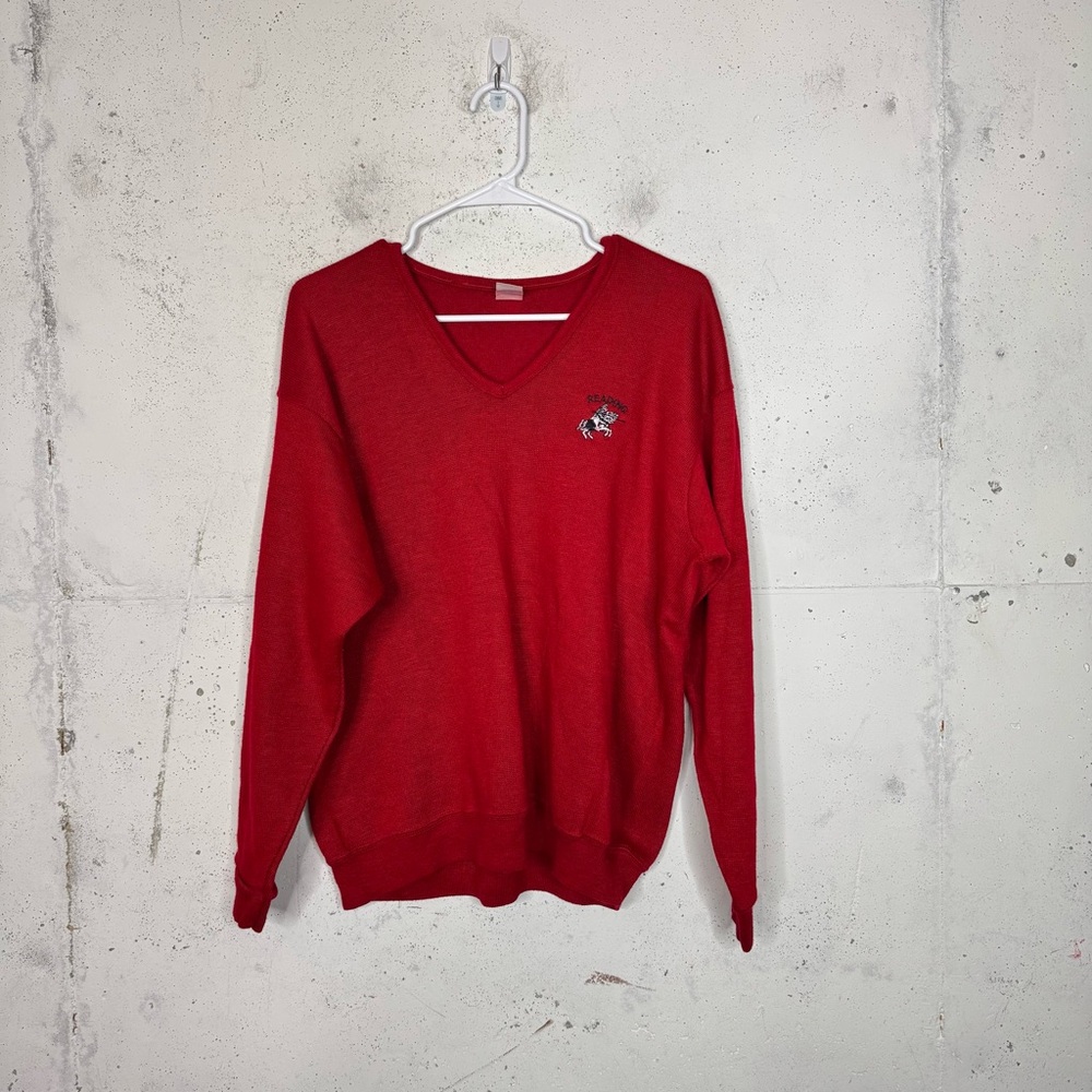 Vintage 80s Champion Reading V-Neck Sweater XL